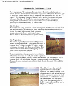 Image of the Guidelines for Establishing a Prairie pdf and opens into a new tab as a downloadable pdf when clicked on