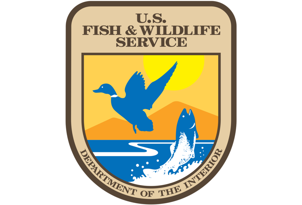 Image of the U.S. Fish and Wildlife Service logo that opens to their website when clicked on